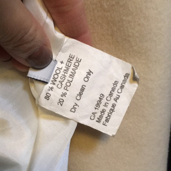 Ivory/cream wool hooded coat - Picture 4 of 8